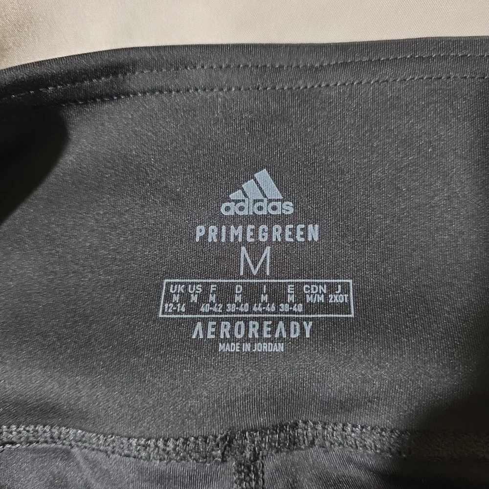 Adidas Leggings Women's Black Primegreen Aeroready Three Stripes Pocket Gym M - Picture 3 of 10